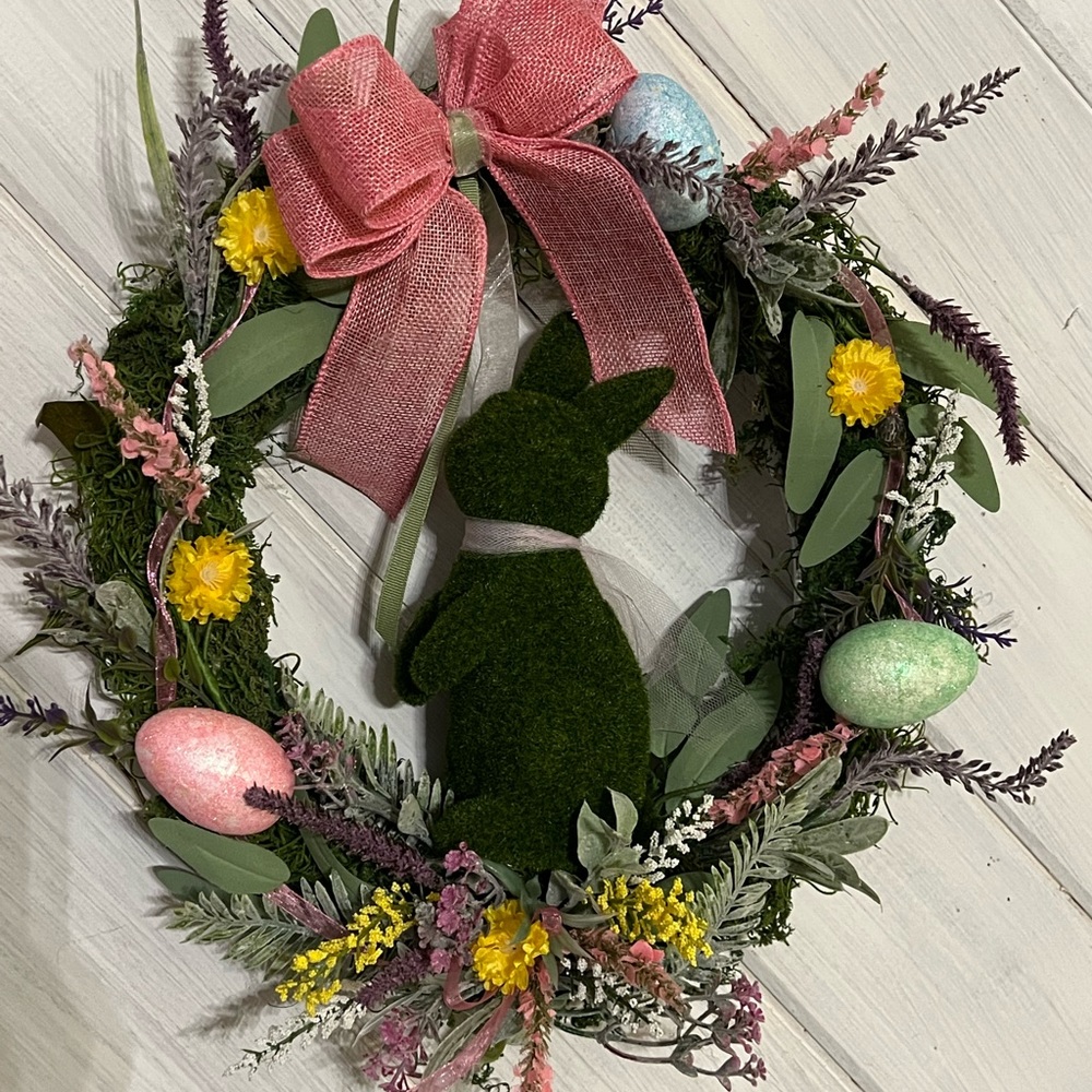 Wreath with bunny homemade